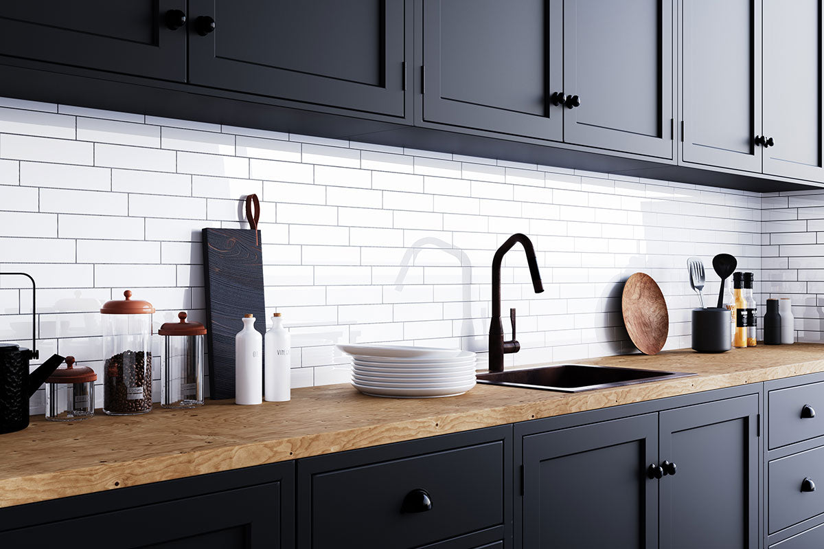 MSI Metro White 2" x 8" Glossy Subway Tile | Wall | Commercial & Residential | 11 sq ft/Box