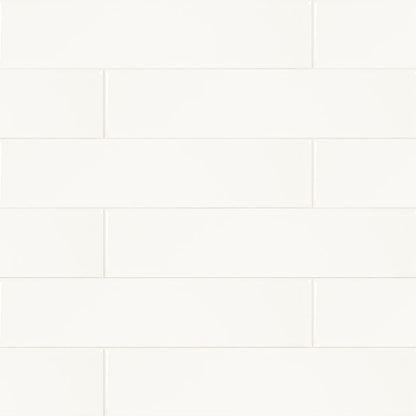 MSI Metro White 2" x 8" Glossy Subway Tile | Wall | Commercial & Residential | 11 sq ft/Box