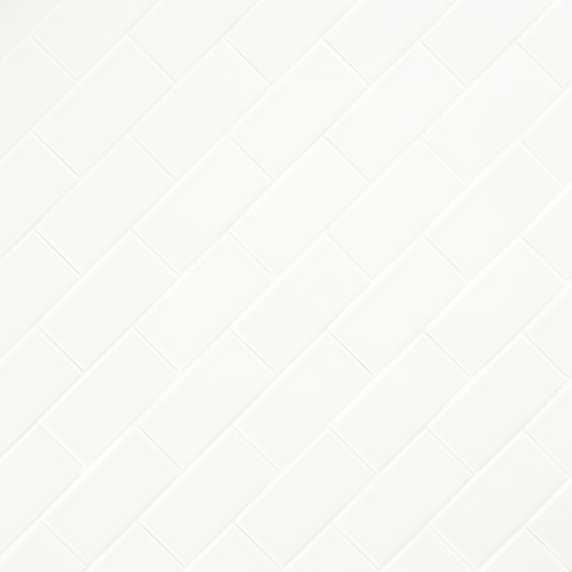 MSI Metro White 3" x 6" Glossy Subway Tile | Wall | Commercial & Residential | 17.68 sq ft/Box
