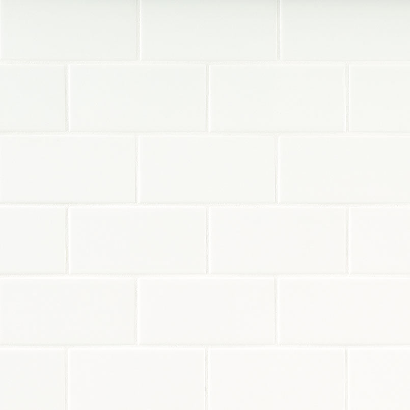 MSI Metro White 3" x 6" Glossy Subway Tile | Wall | Commercial & Residential | 17.68 sq ft/Box