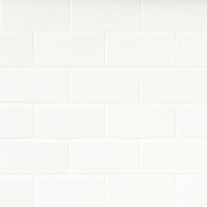 MSI Metro White 3" x 6" Glossy Subway Tile | Wall | Commercial & Residential | 17.68 sq ft/Box