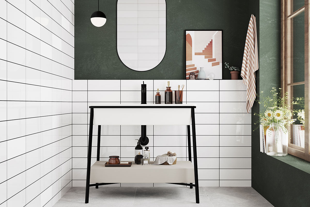 MSI Metro White 4" x 12" Glossy Subway Tile | Wall | Commercial & Residential | 13.32 sq ft/Box