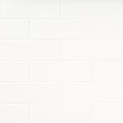 MSI Metro White 4" x 12" Glossy Subway Tile | Wall | Commercial & Residential | 13.32 sq ft/Box