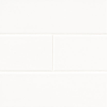 MSI Metro White 4" x 12" Glossy Subway Tile | Wall | Commercial & Residential | 13.32 sq ft/Box