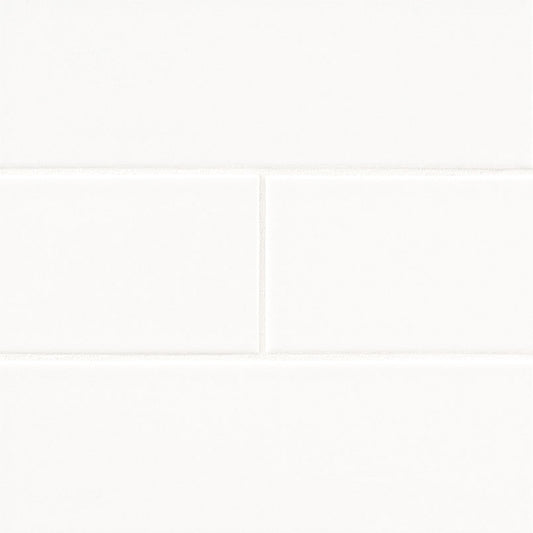 MSI Metro White 4" x 12" Glossy Subway Tile | Wall | Commercial & Residential | 13.32 sq ft/Box