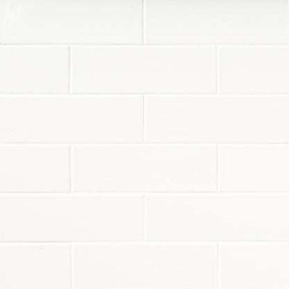 MSI Metro White 4" x 16" Glossy Subway Tile | Wall | Commercial & Residential | 11 sq ft/Box