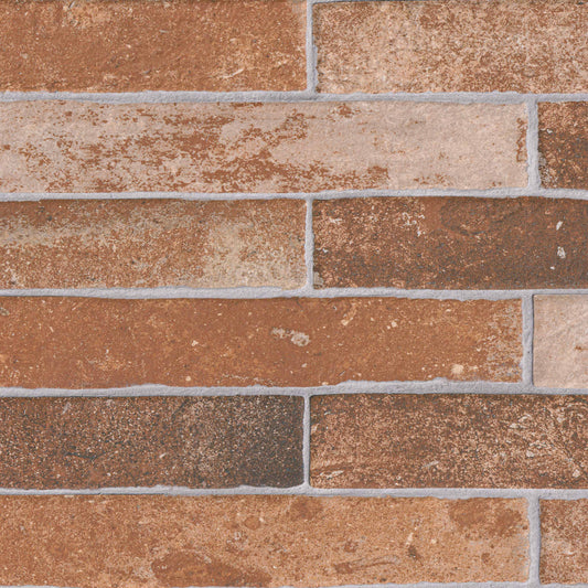 Capella Red Brick 2x18 Matte Porcelain Wall & Floor Tile