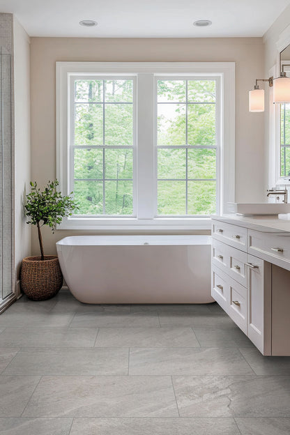 MSI Stowe Silver Dune 15" x 30" Matte Porcelain Tile | Traktion Collection