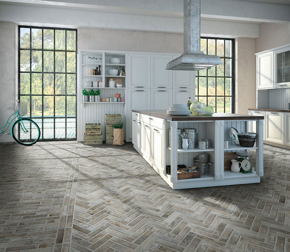 Capella Taupe Brick 2x10 Matte Porcelain Wall & Floor Tile