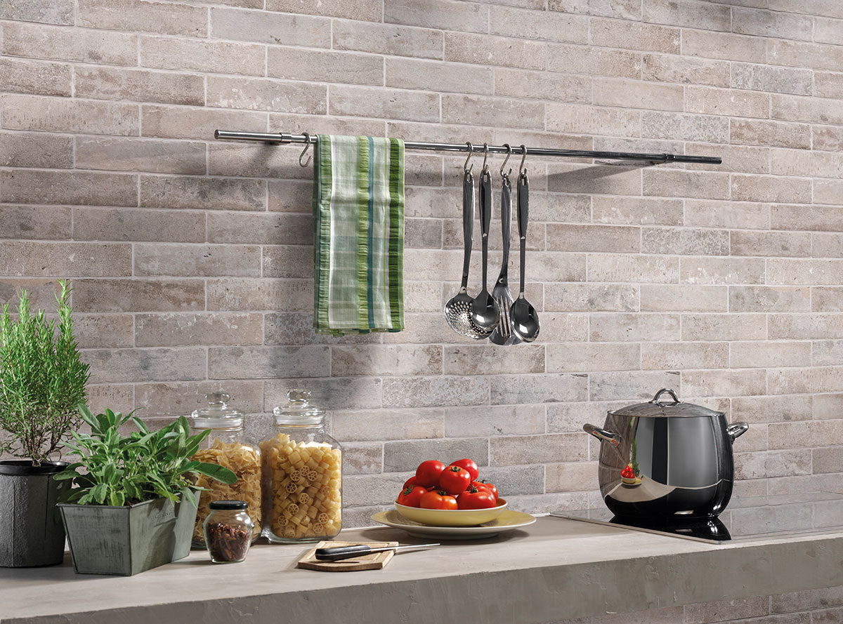 Capella Taupe Brick 2x10 Matte Porcelain Wall & Floor Tile