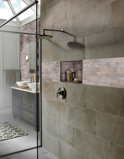 Capella Taupe Brick 2x10 Matte Porcelain Wall & Floor Tile
