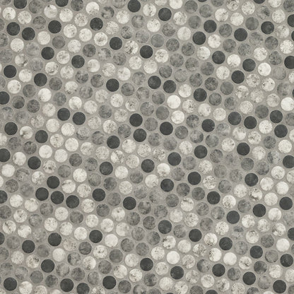 Urban Tapestry 12x12 Penny Round Glossy Glass Mosaic Tile