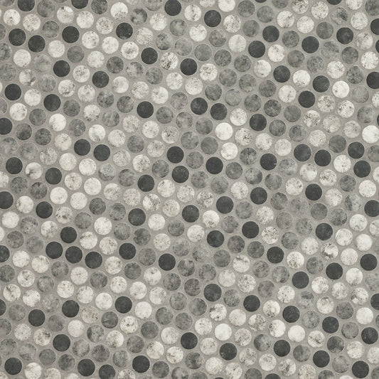 Urban Tapestry 12x12 Penny Round Glossy Glass Mosaic Tile