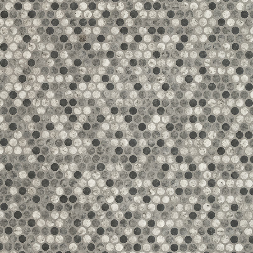 Urban Tapestry 12x12 Penny Round Glossy Glass Mosaic Tile