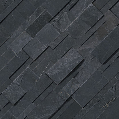 XL Premium Black 9x24 Split Face Marble Ledger Panel