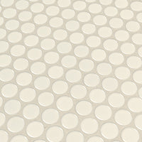 Domino Almond Penny Round Mosaic Tile