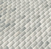 Carrara White 1x2 3D Polished Marble Mosaic
