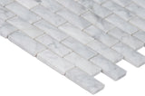 Carrara White 1x2 3D Polished Marble Mosaic
