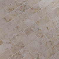 Crema Cappuccino 2x4 Polished Mosaic Marble Tile