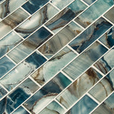 Night Sky 2x6 Glass Backsplash Subway Tile