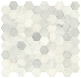 Greecian White 3" Polished Hexagon Mosaic Tile