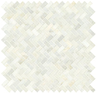 Greecian White Herringbone Pattern 12x12 Polished Tile