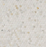 Calacatta Gold Italian Marble 1" Hexagon Mosaic Polished