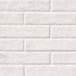Brickstone Capella White 2x10 brick pattern porcelain tile by MSI  for flooring and walls