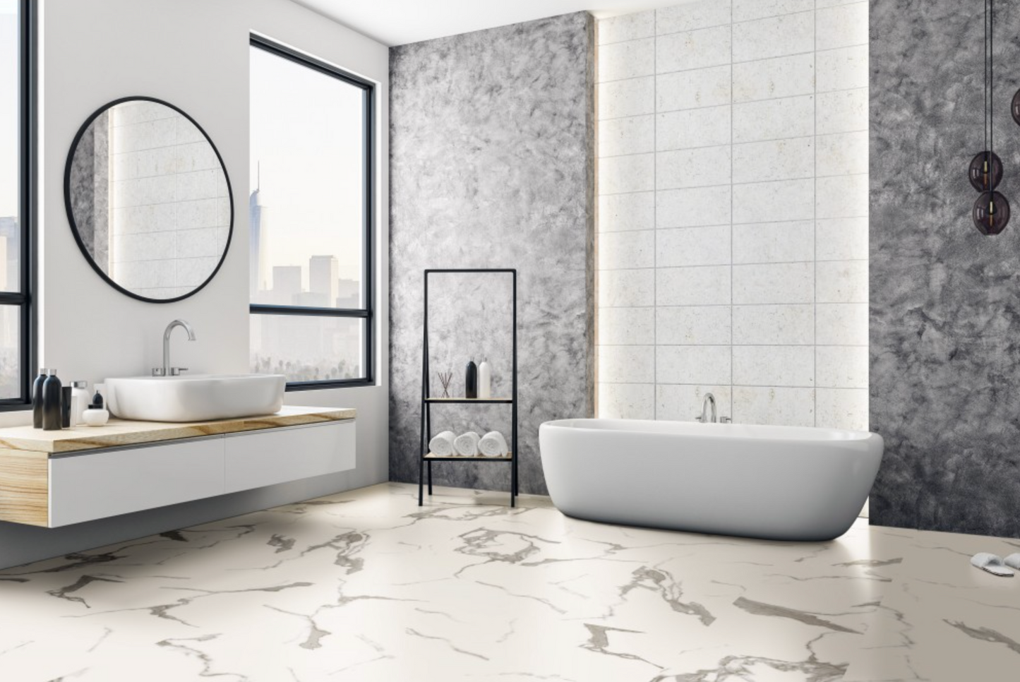 XL Trecento Calacatta Marbello 18X36 Luxury Vinyl Tile