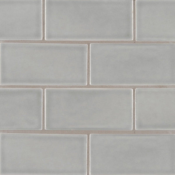 Morning Fog Handcrafted 3x6 Glossy Subway Tile